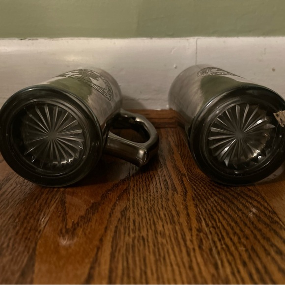 Vintage 1990 Universal Studios Florida Smoked Glass Drinking Mug Cups - Picture 3 of 3